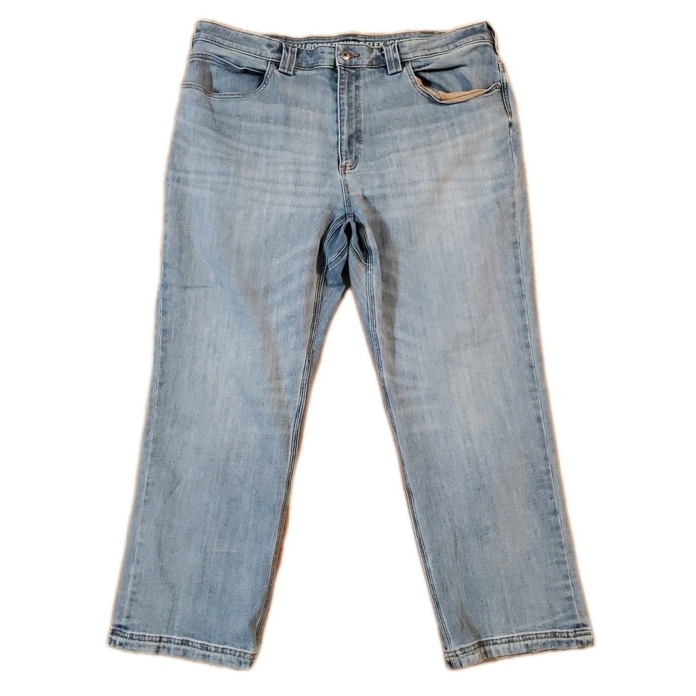 Duluth Jeans Mens 42X30 Blue Ballroom Double Flex Light Wash Measures 42X28.5